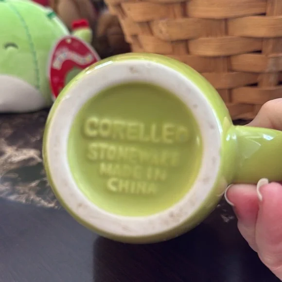 Green Ceramic Mug Set of 2 vintage Corelle - Picture 3 of 3